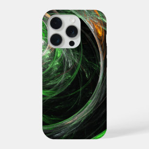 Coque iPhone 15 Pro L'art Abstrait vert du monde entier
