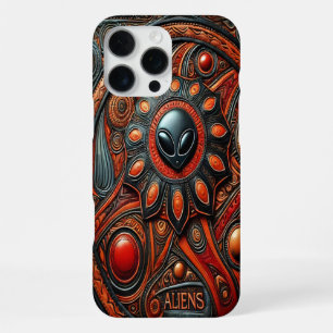 Coque iPhone 16 Pro Max L'art Alien dévoilant les mystères cosmiques