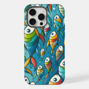 Coque iPhone 15 Pro Max L'art coloré du poisson sous-marin