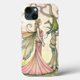 Etui iPhone 13 L'art de fantasy de fée de dragon d'Autora Artwork