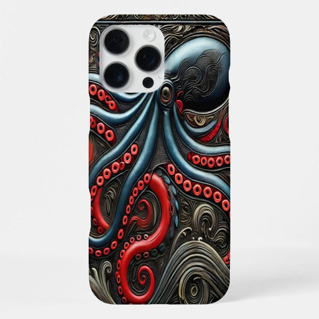 Coque iPhone L'art de la pieuvre : une création dynamique (Verso)