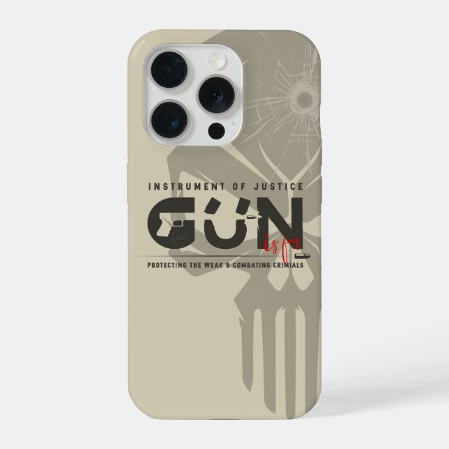 Coque iPhone L'art du monogramme de pistolet | (Verso)