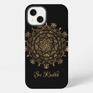 Etui iPhone 13 L'art Hare Krishna - Typographie de Shree Radhe