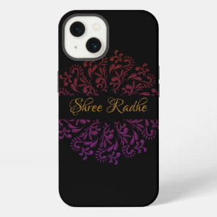 Etui iPhone 13 L'art Hare Krishna - Typographie de Shree Radhe