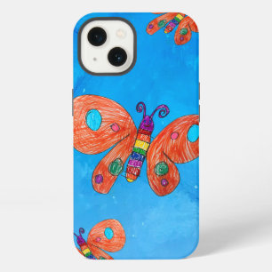 Etui iPhone 13 L'art papillon par les enfants