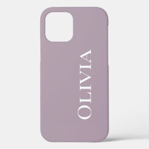 Coque iPhone 12 Pro Lavande de poussière personnalisée Typographie mod