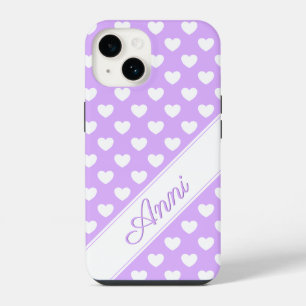 Coque Pour iPhone 14 Lavande Enchantante, Modèle de nom personnalisé, C