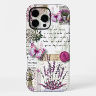 Coque iPhone 16 Pro Max Lavande et Papillon Vintages Rêves parisiens