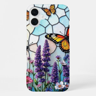 Coque iPhone 16 Plus Lavandre calmante et papillons Verre tendu