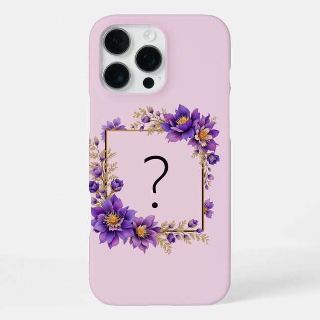 Coque iPhone Lavender Bloom : Monogrammed Initial ' ? ' (Verso)