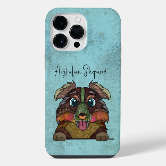 Coque iPhone Le Berger Australien, visage laid (Verso)