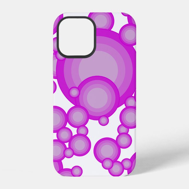 Coque iPhone Le cercle de style Violet des années 70 (Verso)