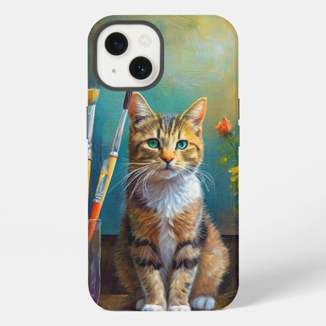 Coque iPhone Le Chat Artistique (Verso)