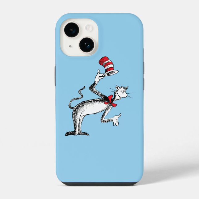 Coque iPhone Le Chat dans le Chapeau prend un salut (Verso)