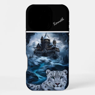 Coque iPhone 16 Pro Max Le château d'hiver de Snow Leopard