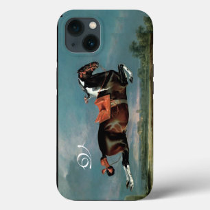 Etui iPhone 13 Le cheval pie "Cehero" cabré en monogramme