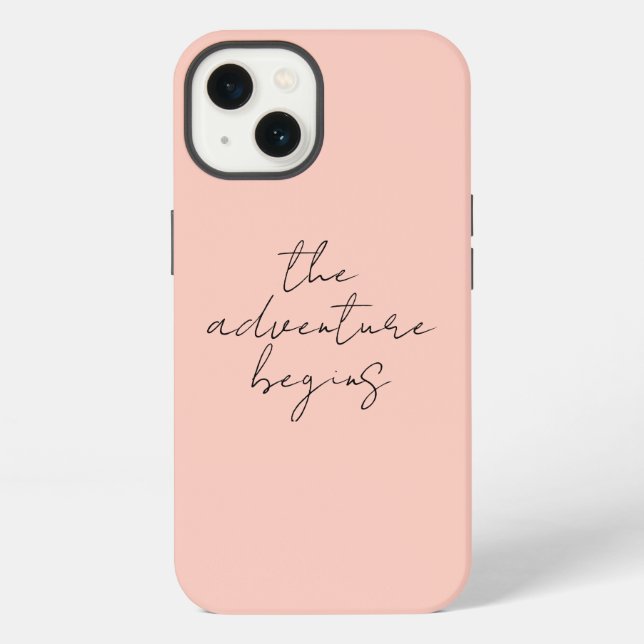 Coque iPhone Le commencement de l'aventure Calligraphie minimal (Verso)