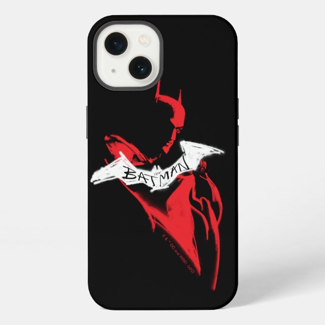Coque iPhone Le contour de Batman au pochoir (Verso)