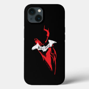Etui iPhone 13 Le contour de Batman au pochoir