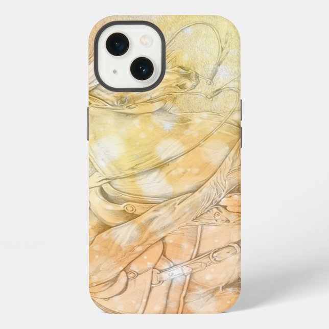 Coque iPhone Le Cutter (jaune brumeux)) (Verso)