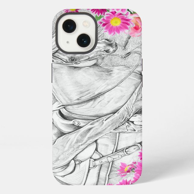 Coque iPhone Le Cutter Large (marguerite rose) (Verso)