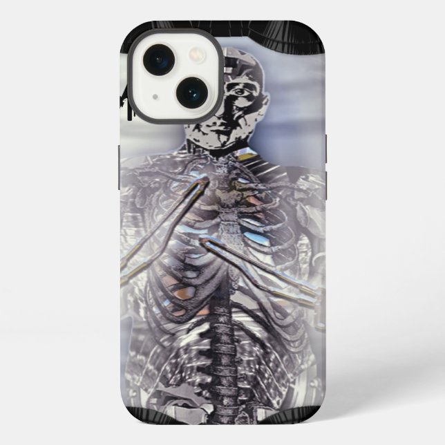 Coque iPhone Le CyborgX Monogramme de la récolte (Verso)