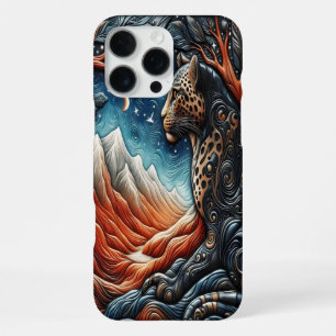 Coque iPhone 16 Pro Max Le domaine du léopard : une vue panoramique