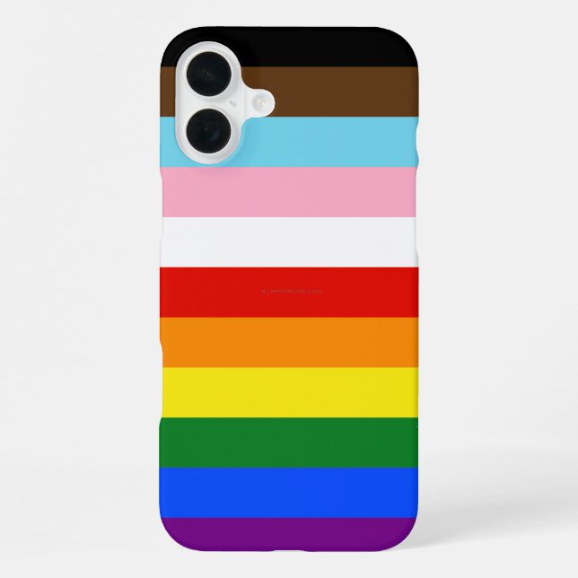Coque iPhone Le drapeau de fierté à onze bandes de SlipperyJoe' (Verso)
