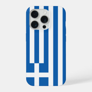 Coque iPhone 15 Pro Le drapeau de la Grèce 