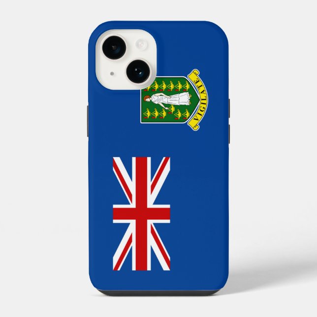 Coque iPhone Le drapeau des îles Vierges britanniques (Verso)