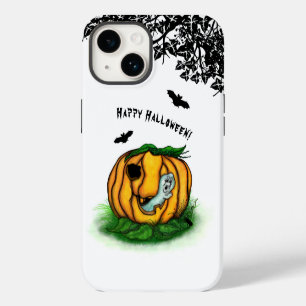 Coque Pour iPhone 14 Le fantôme d'Halloween, chauve-souris, fantôme et