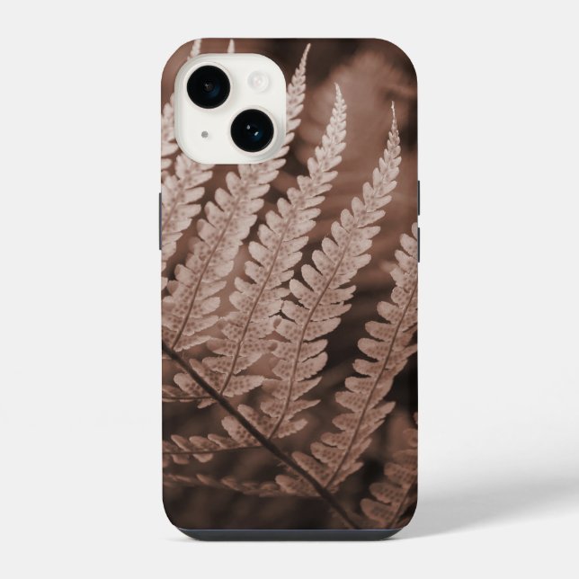 Coque iPhone Le feuillage botanique Mocha Mousse (Verso)
