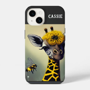 Coque Pour iPhone 14 Le Girafe Bourdon Personnalisé