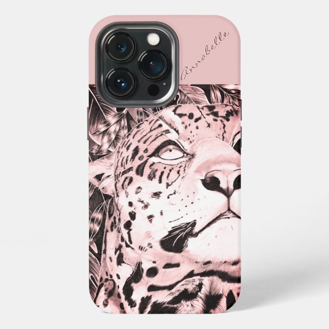 Coque iPhone Le Jaguar (rose) (Dos)