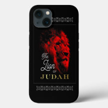 Le Lion de Juda Noir Rouge Or Chrétien