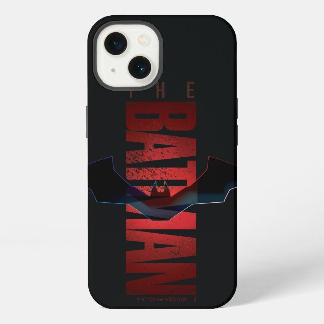 Coque iPhone Le logo vertical de Batman (Verso)