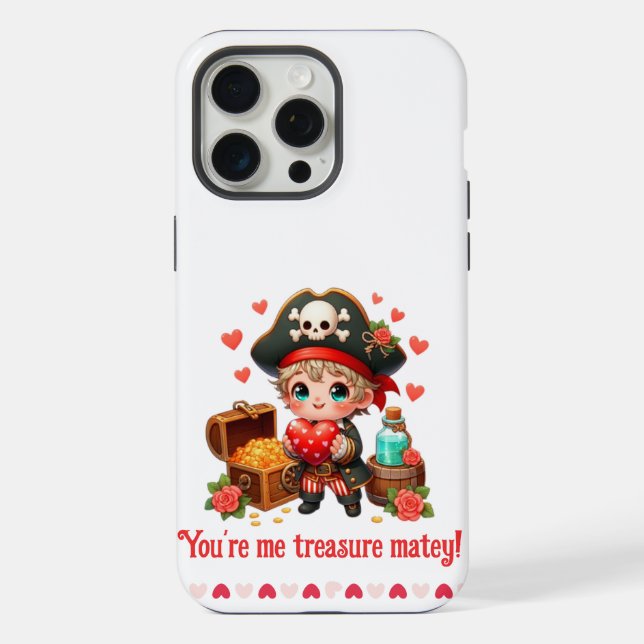Coque iPhone Le magnifique pirate de la Saint Valentin (Verso)