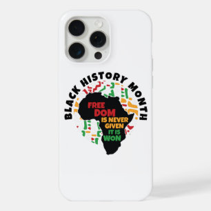 Coque iPhone 15 Pro Max Le Mois de l'Histoire Noire La liberté n'est jamai