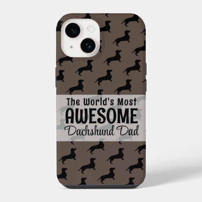 Coque iPhone Le monde le plus merveilleux Dachshund Papa Cadeau (Verso)