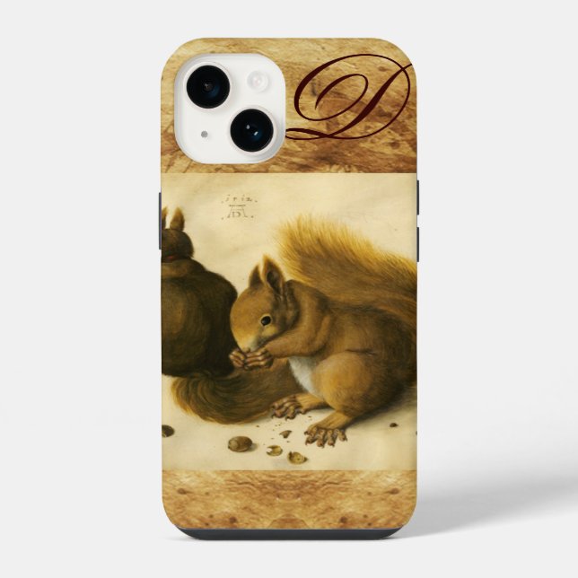 COQUE iPhone LE MONOGRAMME DE L'ÉCUREUIL AVEC DES NOIX (Verso)
