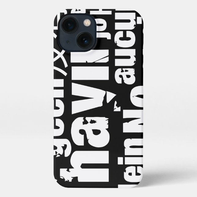 Coque iPhone Le mot "Non" dans différentes langues (Verso)