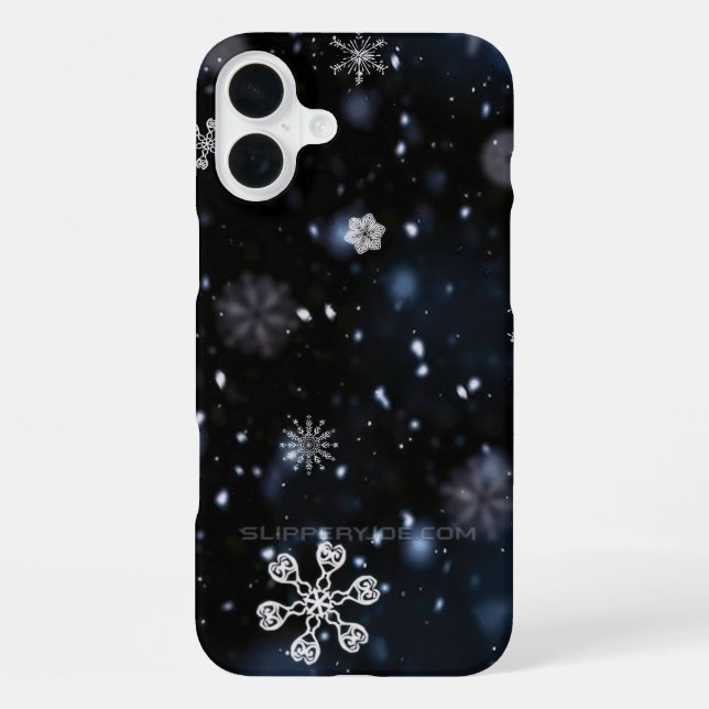 Coque iPhone Le Noël de SlipperyJoe, hiver magique paisible à (Verso)