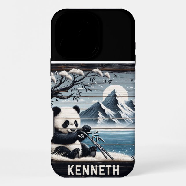 Coque iPhone Le paradis forestier de Panda : l'indulgence bambo (Verso)