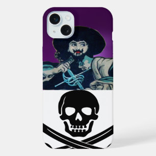 COQUE iPhone 15 PLUS LE PEAU DE CORSAIR NOIR TRAVERSE LES ÉPÈRES
