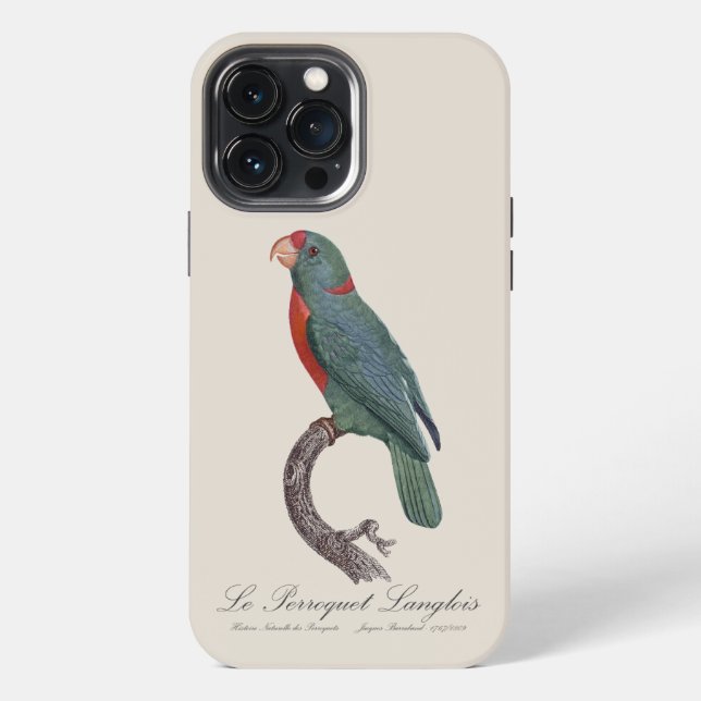 Coque iPhone Le Perroquet Langlois de Jacques Barraband (Verso)