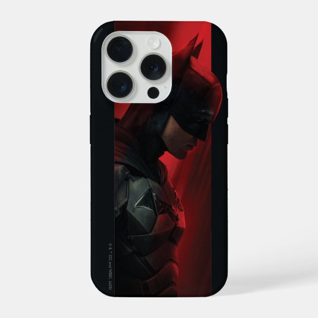 Coque iPhone Le profil de la barre rouge de Batman (Verso)