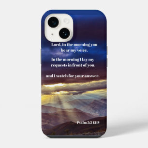 Coque Pour iPhone 14 Le Seigneur m'écoute Psaume 5:3 Verset biblique