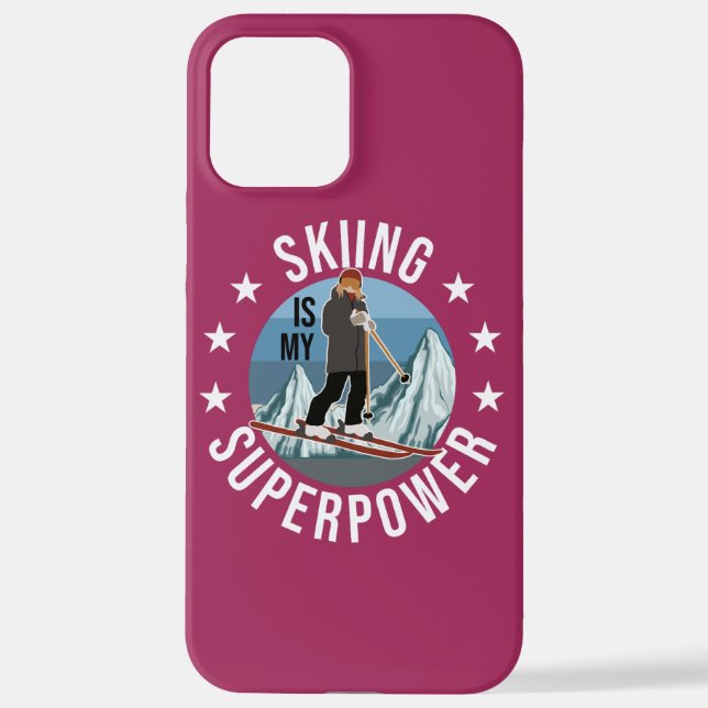 Coque iPhone Le Ski Est Ma Superpuissance (Verso)