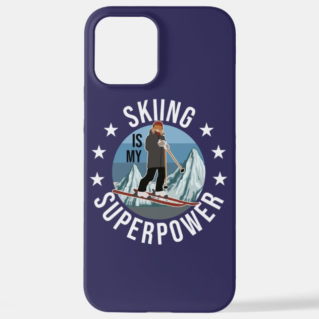 Coque iPhone Le Ski Est Ma Superpuissance (Verso)