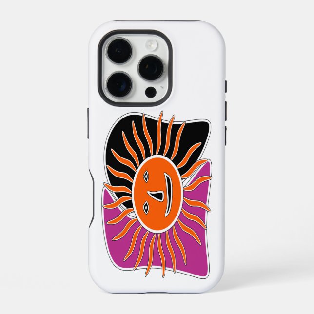 Coque iPhone Le soleil souriant Coque-coque iphone Mate (Verso)